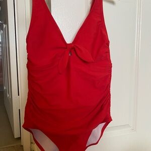 Red One-Piece Bathing Suit